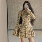 Long-sleeve Camouflage Flare Shirt