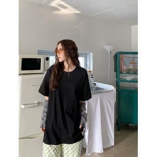 Plus Size Short-sleeve Plain T-shirt