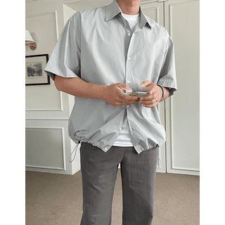 Over-fit Drawcord-hem Shirt