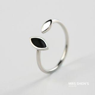 Silver Plated Asymmetrical Open Ring As Shown In Figure - One Size