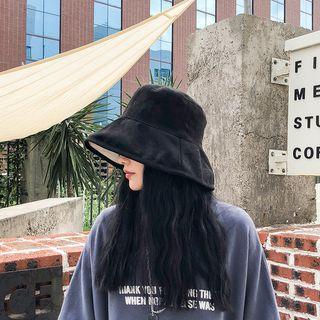 Reversible Faux Suede Bucket Hat