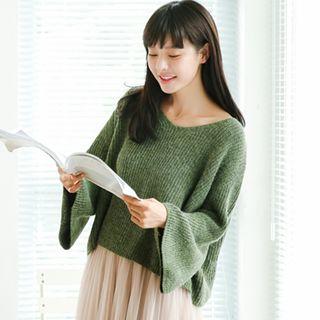 V-neck Plain Basic Sweater