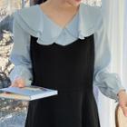 Plus Size Ruffle Layered-collar Blouse