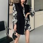 Leopard Print Long-sleeve Chiffon Shirt