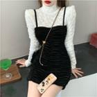 Strappy Mini Sheath Dress 5867 - Strappy Dress - Black - One Size
