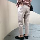 Plain Straight Fit Cropped Pants