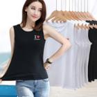 Logo Printed Sleeveless T-shirt
