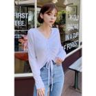V-neck Drawcord Knit Top