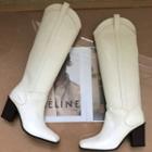 Square-toe Heeled Tall Boots