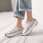 Platform Backless Lace Sneakers