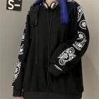 Patterned Loose Fit Long-sleeve T-shirt