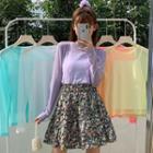 Plain T-shirt / Camisole Top / Floral Skirt / Set