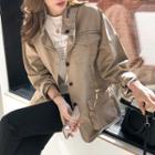 Zip-neck Pocket-detail Parka