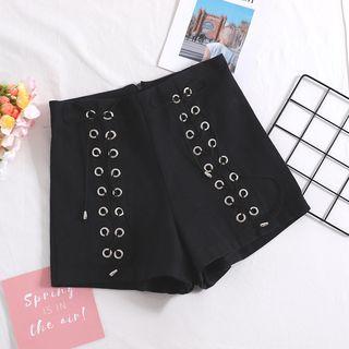 High Waist Lace-up Shorts