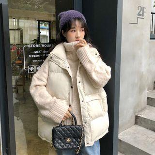 Padded Zip Vest / Turtleneck Sweater