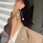 Non-matching Faux Pearl Dangle Earring 1 Pair - Earring - Asymmetric - One Size