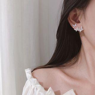 Non-matching 925 Sterling Silver Butterfly Earring As Shown In Figure - One Size