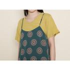 Short-sleeve V-neck Melange T-shirt