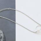 Faux-pearl Ring Chain Anklet