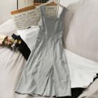 Plain Split A-line Dress