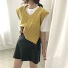 Cropped Cable-knit Vest