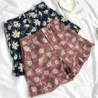 Floral Print High-waist Shorts