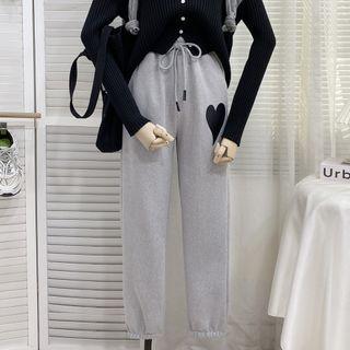 Heart High Waist Wide Leg Sweatpants