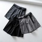 Belt-waist Dress Shorts