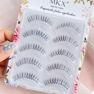 False Eyelashes Mk502 - Set Of 5 - Black - One Size