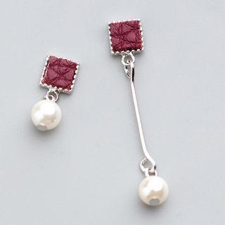 Faux Pearl Earring 925 Sterling Silver - Earring - One Size