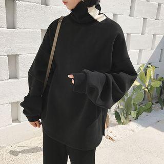 Turtleneck Color Block Sweatshirt