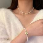 Faux Pearl Flower Necklace / Bracelet