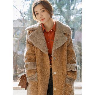 Two-tone Faux-shearling Coat