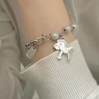 Horse Pendant Bracelet Silver - One Size