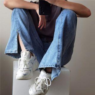 Loose-fit Slit Jeans