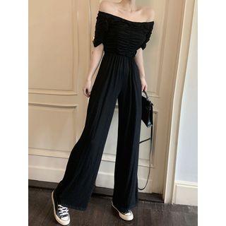 Boatneck Ruched Playsuit