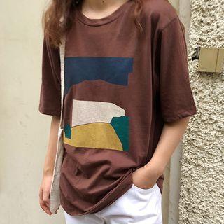 Short-sleeve Litter Printed T-shirt
