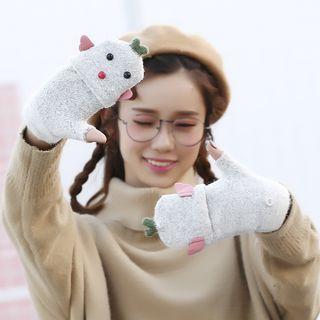 Cartoon Half Finger Gloves