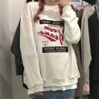 Round-neck Printed Long-sleeve Sweatshirt As Shown In Figure - One Size