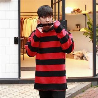Fleece-lined Color-block Hoodie