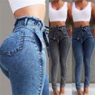 High Waist Skinny-fit Front-knot Jeans