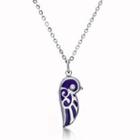 Enamel Lovebird Necklace (small) Purple - One Size