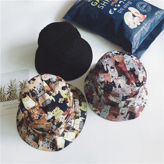 Cat Print Bucket Hat