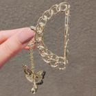 Butterfly Pendant Alloy Hair Clamp Ly894 - Gold - One Size