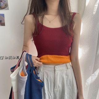 Plain Fleeced Camisole Top