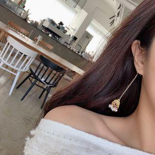 Non-matching Freshwater Pearl Alloy Dangle Earring