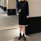 Ruffled Knit Dress As Shown In Figure - One Size