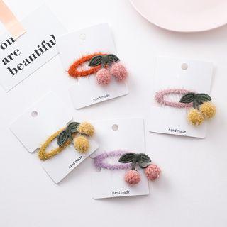 Yarn Cherry Hair Clip