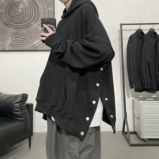 Buttoned-seam Hoodie