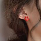 Flower Bead Earring 1 Pair - Red - One Size
